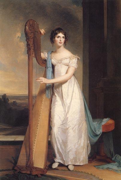 Thomas Sully Lady with a Harp:Eliza Ridgely oil painting picture